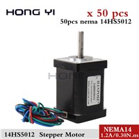50pcs NEMA 14 CNC Stepper Motor 35x50mm 1.2A 0.33N. M 5mm Nema14 CNC Router Engraving Milling Machine 3D Printer