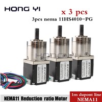 3pcs 11HS4010-PG Planetary Gearbox Stepper Motor Nema 11 Step Moto 4-Lead 28 Motor Extruder Gear Stepper Motor Ratio 5.18:1 3.7