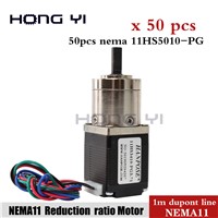 50pcs 11HS5010-PG Nema 11 Extruder Gear Stepper Motor Planetary Gearbox Stepper Motor Ratio 5.18:1 for CNC