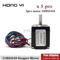 Free Shipping 5PCS Mini 4-Lead Nema11 34mm Stepper Motor 28 Motor Nema 11 Motor 1.0A 3D Printer Motor &amp;amp; CNC XYZ