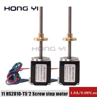 11HS2810-T5 Straight Screw Stepper Motor t-Screw Motor Length 50mm / 100mm / 150mm Shaft 5mm Large Torque 0.08N. m