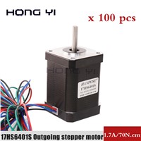 100PCS Two Phase Hybrid 42 Step Motor Nema17 17hs6401s 3D Printer Drive Motor