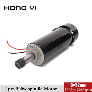 New 500W ER11 Collet 52mm Diameter DC 0-100 CNC Carving Milling Air Cold Spindle Motor for Engraving Runout Less Than 0.01 Mm