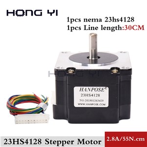 Best Prices!! Free Shipping Nema23 Stepper Motor 41mm (2.8A, 0.55NM, 41mm, 4-Wire) Stepper Motor 23HS4128