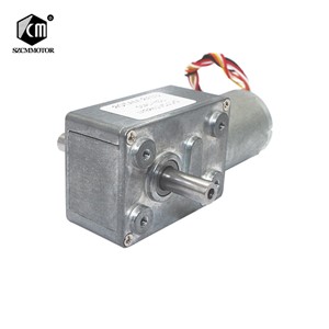 Low Noise Long Life DC12V 24V Double Output Dual Shaft Worm Brushless Gear DC Motor with Speed Control JGY370-2430D