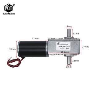 5840-31zy DC12V 24V 12RPM to 470RPM CW/CCW Dual Shaft Reduction Worm Gear Motor for Automatic Clothes Hanger