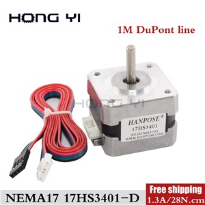 Free Shipping for 3D Printer 1pcs 17HS3401 4-Lead Nema17 Stepper Motor 42 Motor 42BYGH 1.3A CE ROSH ISO CNC with DuPont Line