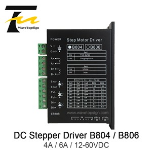 WaveTopSign Digital Stepper Motor Driver 2Phase B804 DC12-60V 4A B806 DC12-60V 6A Match 2Phase 57 Or 86 Motor for Engraving