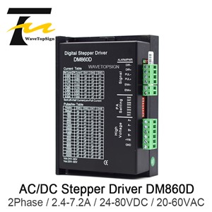2Phase Stepper Motor Driver DM860D Current 2.4-7.2A Input Voltage 24-80VDC 20-60VAC Engraving & Cutting Machine