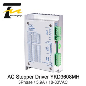 YAKO Stepper Motor Driver YKD3608MH 3Phase Input Voltage AC18-80V 5.9A 350HZ Match Motor 57~86mm