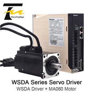 WeiHong WSDA AC Servo Motor Driver 200W + Servo Motor 200W Torque 0.637N. M Rated Voltage 220V 1.2A