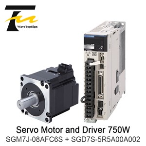 YASKAWA Servo Motor 750W SGM7J-08AFC6S & Driver SGD7S-5R5A00A002 + Connection Cable 5Meter