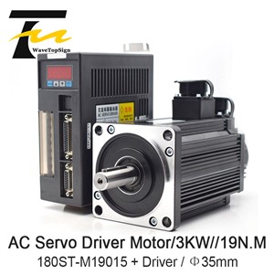WaveTopSign High Power 3.0KW Servo Motor Kits 180ST-M19015 19N. M Servo Driver AASD30A High Torque Good Quality
