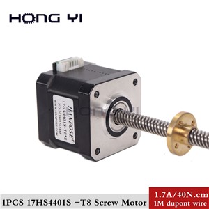 Free Shipping 17HS4401S-T8 L310MM with Copper Nut Screw Lead 2/4/8mm Stepper Motor for 3D Printer Motor 40mm Nema17 Screw