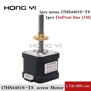 17HS4401S-T8*8 L310MM Stepper Motor for 3D Printer Motor 40mm Nema17 Screw Copper Nut Lead 2/4/8mm