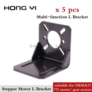 Free Shipping 5pcs Motor/ Reduction Gear MotorNema 17/775-150w Mount L Bracket 42 Mounting for 3D PRINTER Bracket DIY CNC Parts