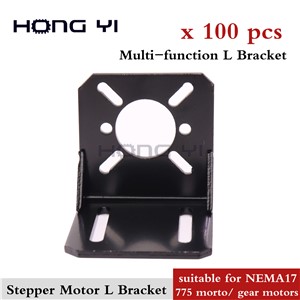 100pcs Motor/ Reduction Gear Motor Mount L Bracket 42 Mounting Bracket Nema 17/775-150w CNC Parts For3D PRINTER