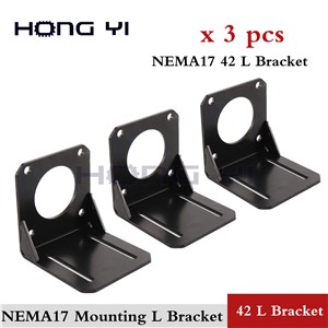 3Pcs NEMA 17 Nema17 Mounting L Bracket Mount Step Stepping Stepper Motor for 3D Printer
