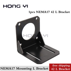 Free Shipping 1Pcs NEMA 17 Mounting L Bracket Mount Step Stepping Free Scerw Stepper 42 Stepper Motor for 3D Printer