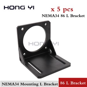 5PCS 57 NEMA 34 Mounting L Bracket Stainless Steel Step Motor Mounting Bracket Stepper Motor Bracket Holder Rack