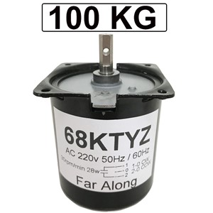 High Torque 100KG 28W AC 220V Permanent Magnet Synchronous Motor 220V 68KTYZ CW/CCW Metal Geared Slow Speed Motor 2.5 To 110RPM