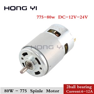 Durable 775 Motor 80w 3000-12000 RPM Motor Brush DC Motors Rs 775 Lawn Mower Motor with Two Ball Bearing Rated