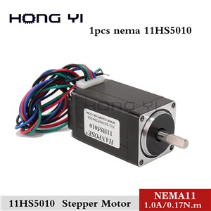 Free Shipping Nema11 11hs5010 Two Phases 4 Wires 0.17N. m 1.8 Degrees Hybrid Stepper Motor 28BYGH for New CNC Router