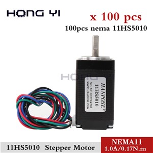 100 Pcs Hybrid Stepper Motor Nema11 11HS5010 28*50mm Micro Motor Two Phases 4 Wires 0.17N. M for New CNC Router