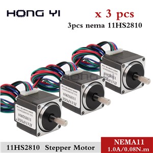 Free Shipping 3 Pcs Nema11 Hybrid Stepper Motor 28x28x28mm Two Phases 4 Wires 1.8 Degrees for New CNC Router