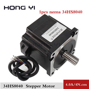 Free Shipping 1PC High Torque 86 Stepper Motor 2 PHASE 4-Lead Nema34 Motor 86BYGH 80MM 4.0A 4.0N. M LOW NOISE Motor for CNC