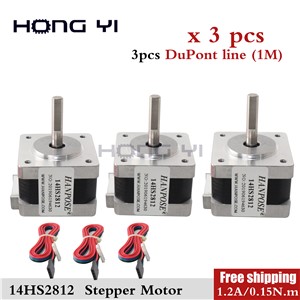 Free Shipping 3pcs Hybrid Neam 14 Stepper Motor 2-Phase 1.2A 0.15N. M 35x28mm 4-Wire for New CNC Or Monitor