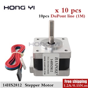 10pcs NEMA14 Stepper Motor 14HS2812 1.2A 0.15N. M Stepping Motor 2-Phase 4-Wire 1.8-Degree for CNC Or Monitor