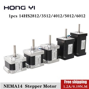 Free Shipping 1pcs 4-Lead Nema 14 Stepper Motor 2812 3512 4012 1.2A 0.4Ncm 35 Motor Nema14 Stepper for DIY 3D Printer CNC XYZ