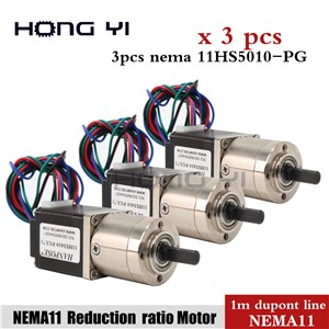 3pcs 5.18:1 Planetary Gearbox High Torque Nema 11 Gear Stepper Motor 1.0A for DIY CNC Router Robot 3D Printer