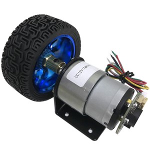 DC Encoder Gear Motor High Torque DC 6V 12V High Speed 7 To 1590RPM in DC Motor Reversible Adjustable Speed with Wheel Set