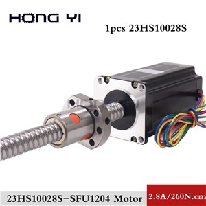 1 PCS 2 Phase 23HS10028 Nema 23 2.8A Stepper Motor 4-Leads CNC Sfu1204 Ball Screw Length 300MM for 3D Printer