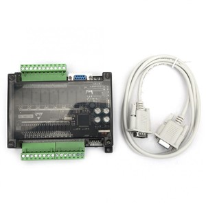 PLC Industrial Control Board FX1N-20MR Programmable Controller with Shell Serial Cable 24V Programmable Controller