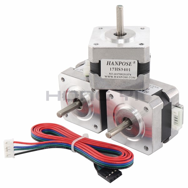 Free Shipping for 3D Printer 1pcs 17HS3401 4-Lead Nema17 Stepper Motor 42 Motor 42BYGH 1.3A CE ROSH ISO CNC with DuPont Line