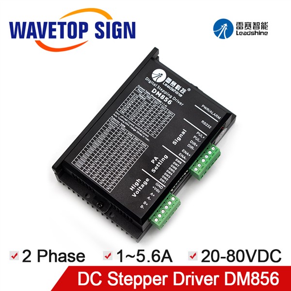 Leadshine Stepper Motor Driver DM856 2Phase 20-80VDC 1-5.6A for CNC Router Laser Engraving Machine