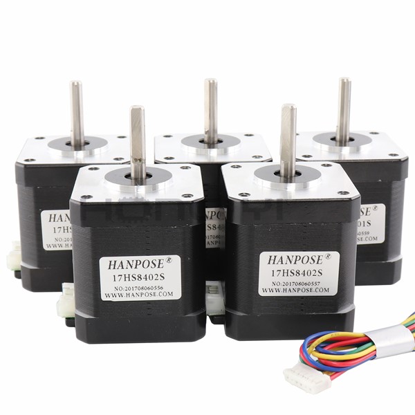 Free Shipping 5pcs 4-Lead Nema17 Stepper Motor 48mm / 1.3a Nema 17 Motor 42BYGH 1.3A (17HS8402S) Motor for CNC XYZ