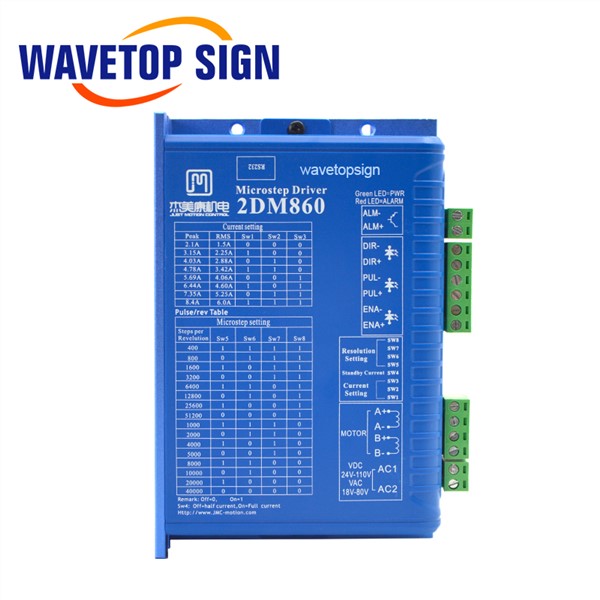 Digital Stepper Motor Driver 2Phase 2DM860 10V-80VAC Current 2.1-8.4A Use for CNC Router Engraving Machine Match with 86 Motor