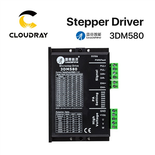 Cloudray Leadshine 3 Phase 3DM580 Stepper Motor Driver 18-50VDC 1.0-8.0A