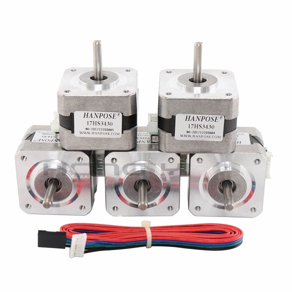 Free Shipping 3PCS 17HS3430 3D Printer Nema17 for 12VDC, 2800g. Cm, 34mm Length, 4-Lead, 42 Motor Stepper Motor with DuPont Line