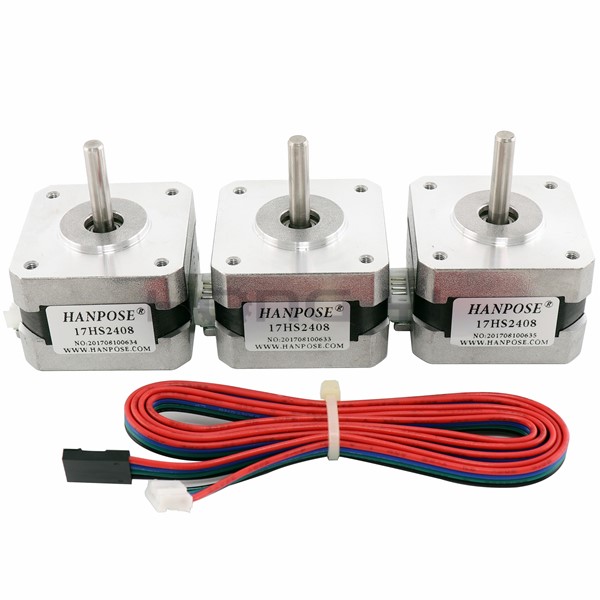 17HS2408 4-Lead Nema17 Stepper Motor 42 Motor with DuPont Line 0.6A CE ROSH ISO CNC Laser Grind Foam Plasma Cut 3D Printer