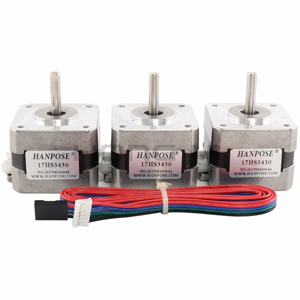 Free Shipping 5PCS 17HS3430 3D Printer Nema17 for 12VDC, 2800g. Cm, 34mm Length, 4-Lead, 42 Motor Stepper Motor with DuPont Line