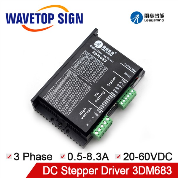 Leadshine 3 Phase Stepper Driver 3DM683 Use for CO2 Laser Engraving & Cutting Machine Match with 57 Serial Step Motor