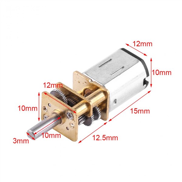 6V DC Gear Motor Reduction Motor for Electric Vehicle High Torque 1:1000 for Toy Car Model Reduction Gearbox 10/15/20RPM