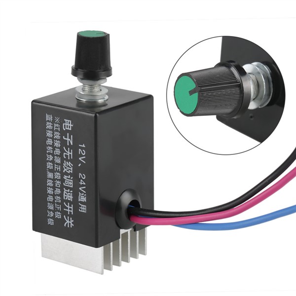 Universal DC Motor Speed Regulator Speed Controller 12V/24V Motor Speed Regulator Switch for Car Truck Fan Heater Control