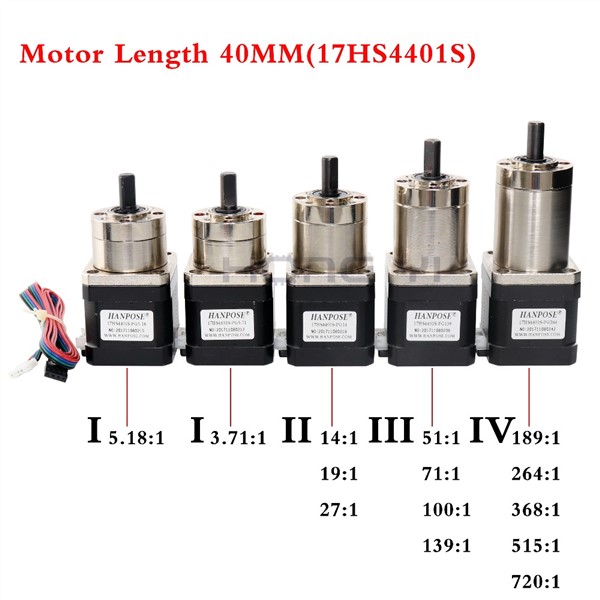 Free Shipping 4-Lead Nema17 Stepper Motor 42 Motor Extruder Gear Stepper Motor Ratio Planetary Gearbox Nema 17 Step Motor for 3D