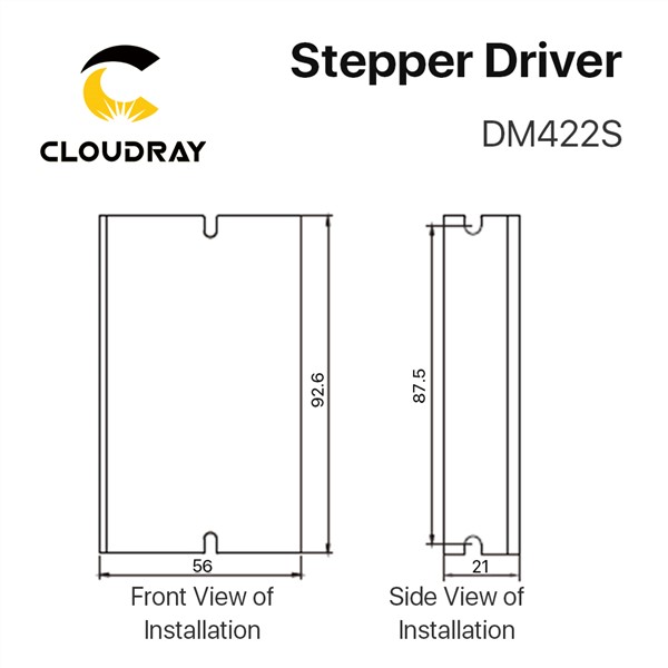 Cloudray 2-Phase Stepper Motor Driver DM422S Supply Voltage 18-48VDC Output 0.3-2.2A Current